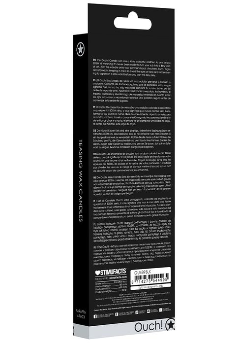 BDSM Vaxljus Svart Large 4-pack