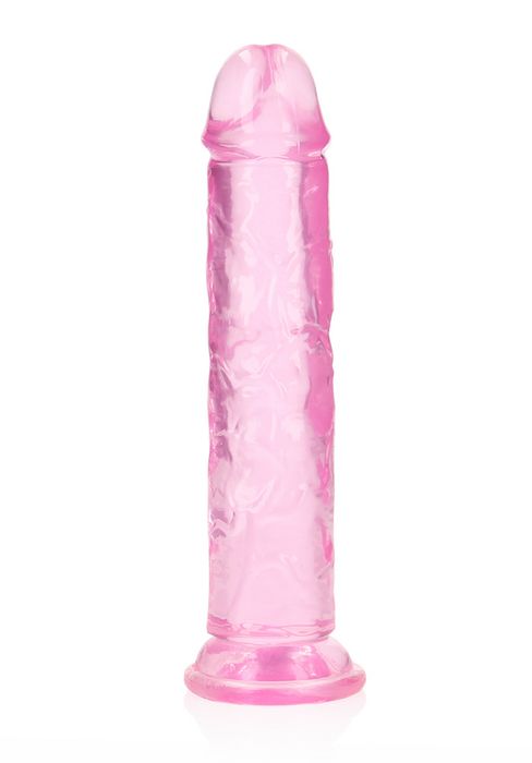 Crystal Clear dildo 18 cm, Pink